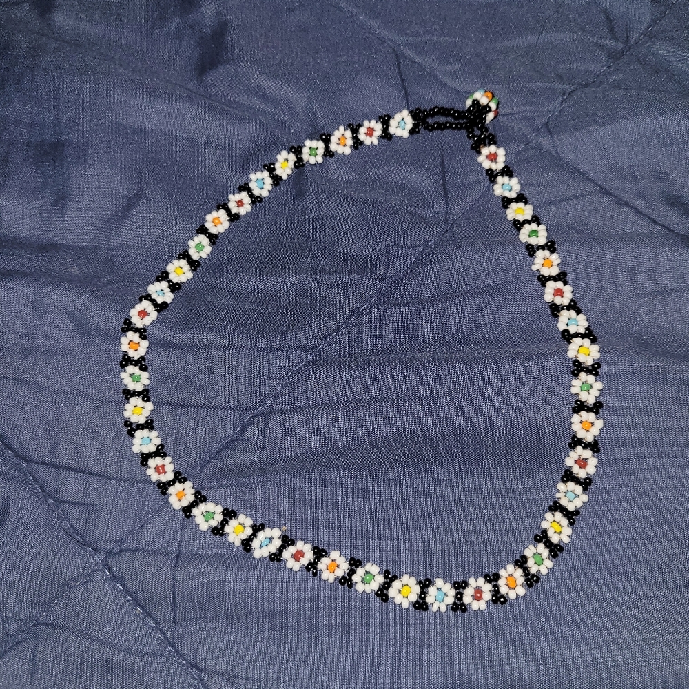 Handmade Flower bead Necklace